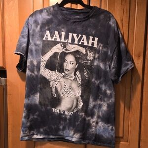 Aaliyah Tour 1997 Tie-Dye T-Shirt - Blue